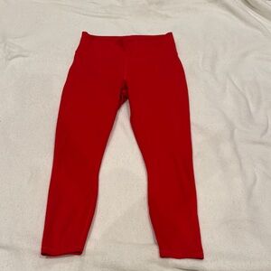 Fabletics powerhold red cropped leggings